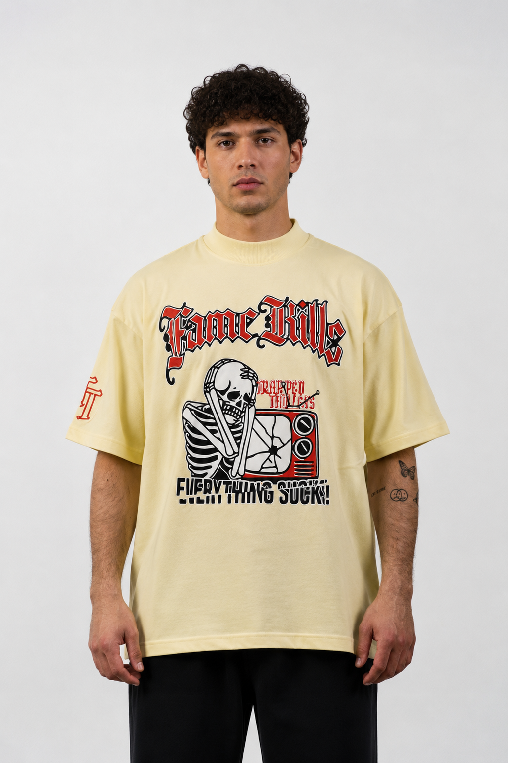 "Fame Kills" T-shirt - Beige