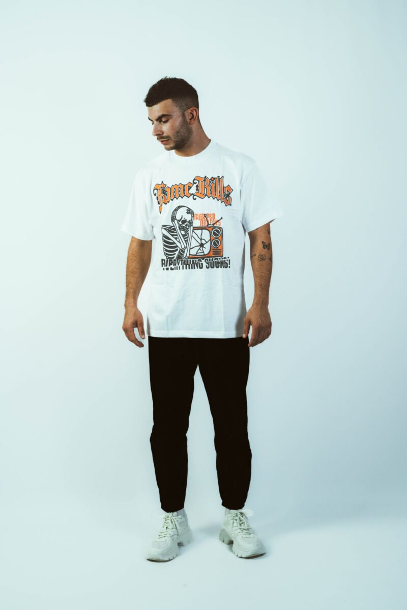 "Fame Kills" T-shirt - White - Afbeelding 5