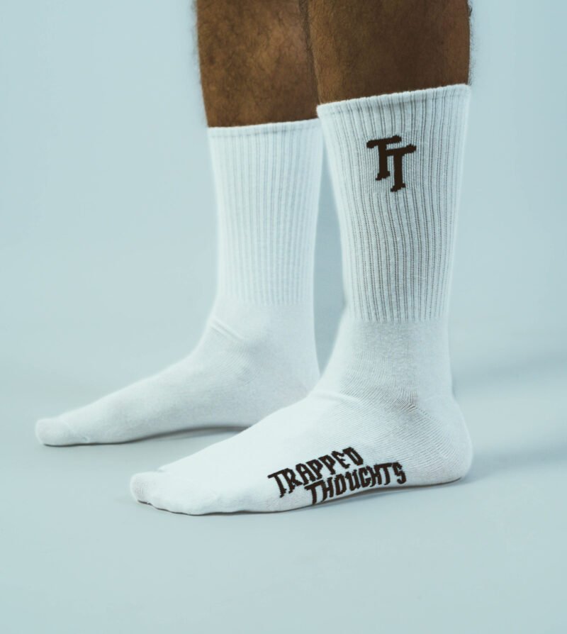 Monogram Logo Socks - White
