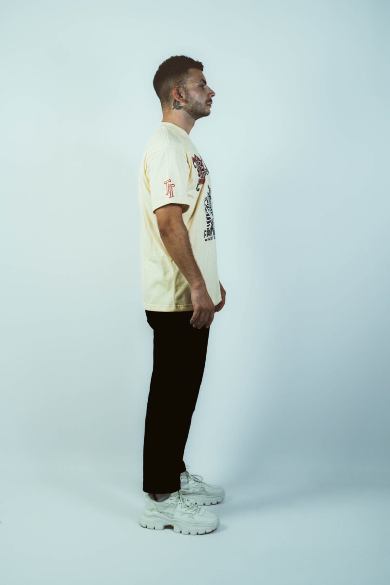 "Fame Kills" T-shirt - Beige - Afbeelding 3