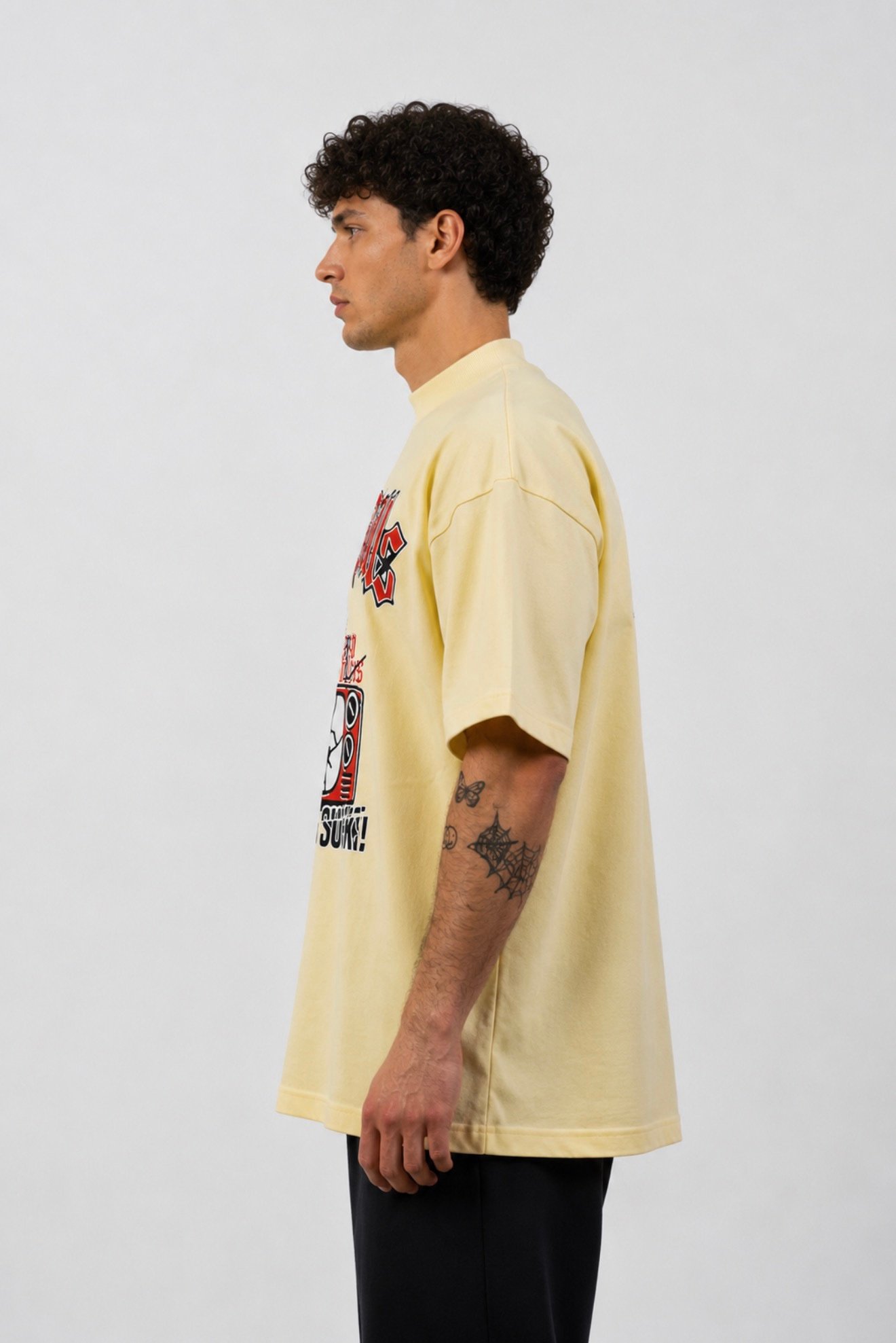 "Fame Kills" T-shirt - Beige - Afbeelding 3