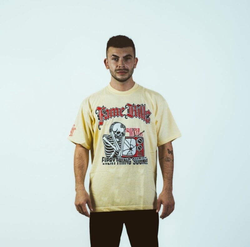 "Fame Kills" T-shirt - Beige