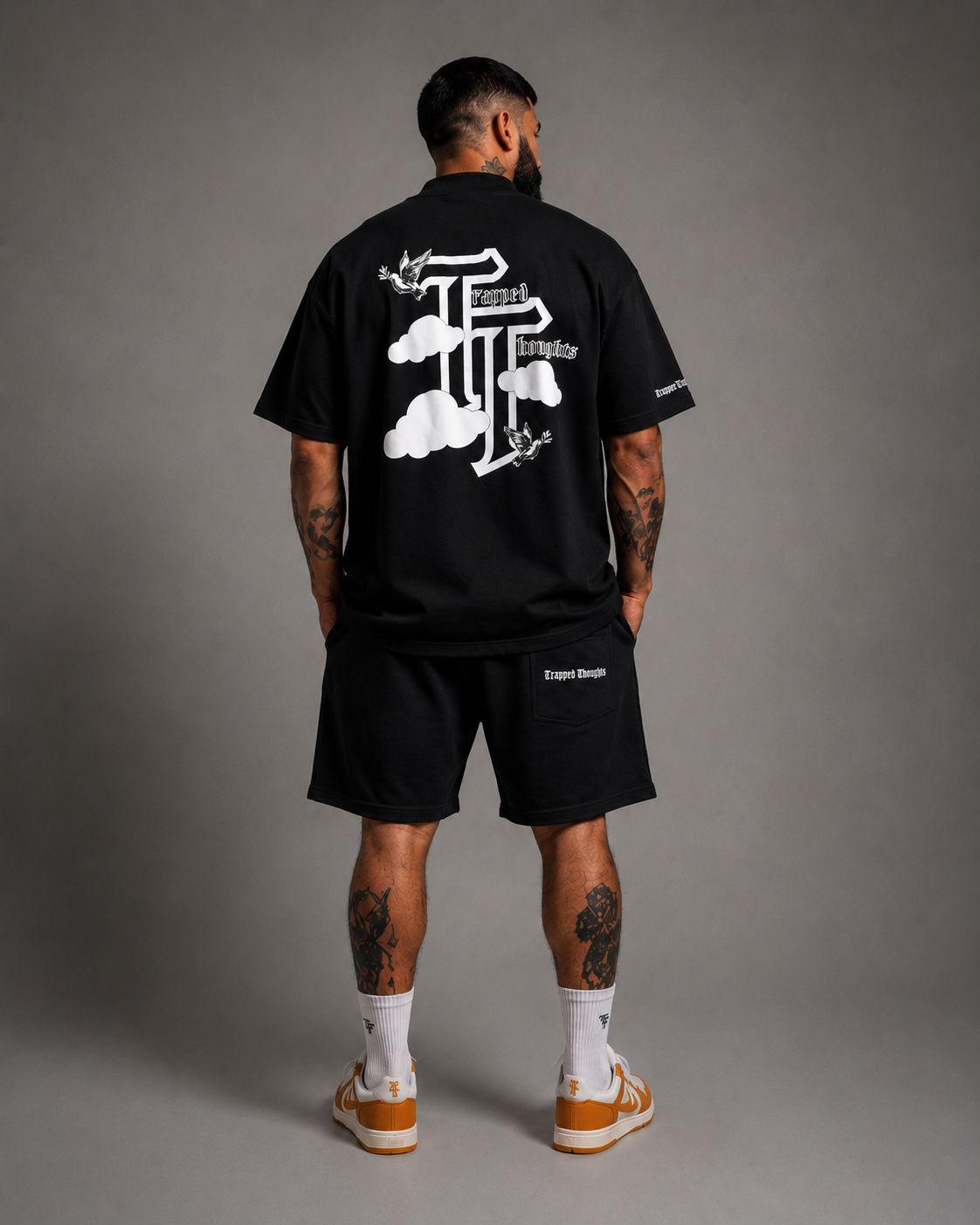 Dove In The Clouds T-Shirt Set- Black - Afbeelding 2
