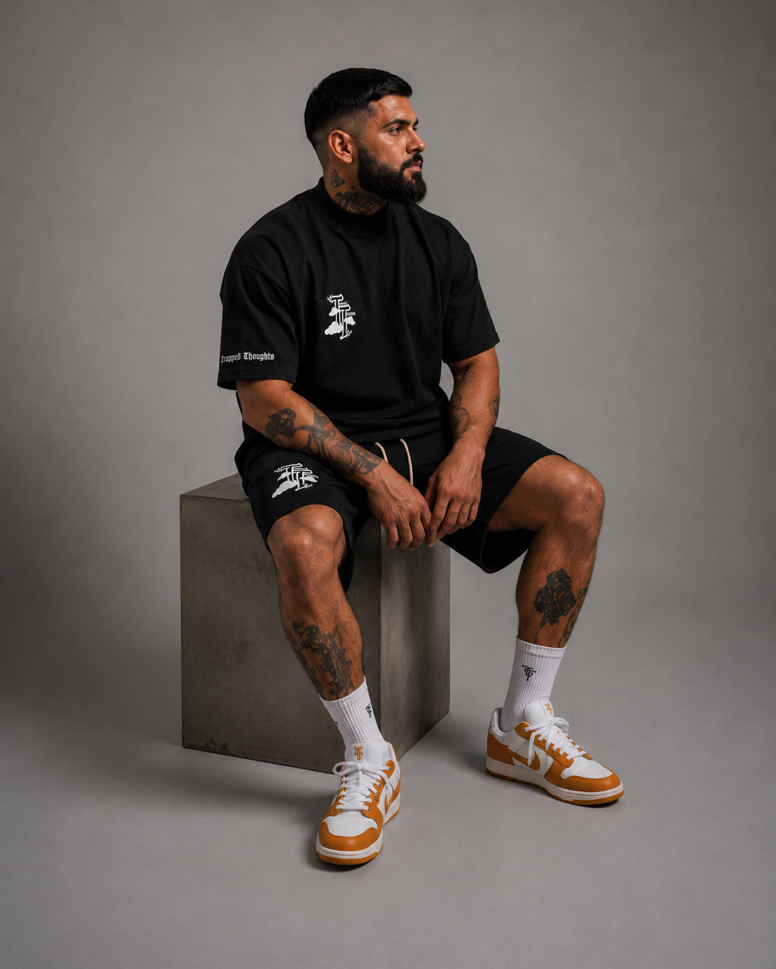 Dove In The Clouds T-Shirt Set- Black - Afbeelding 3