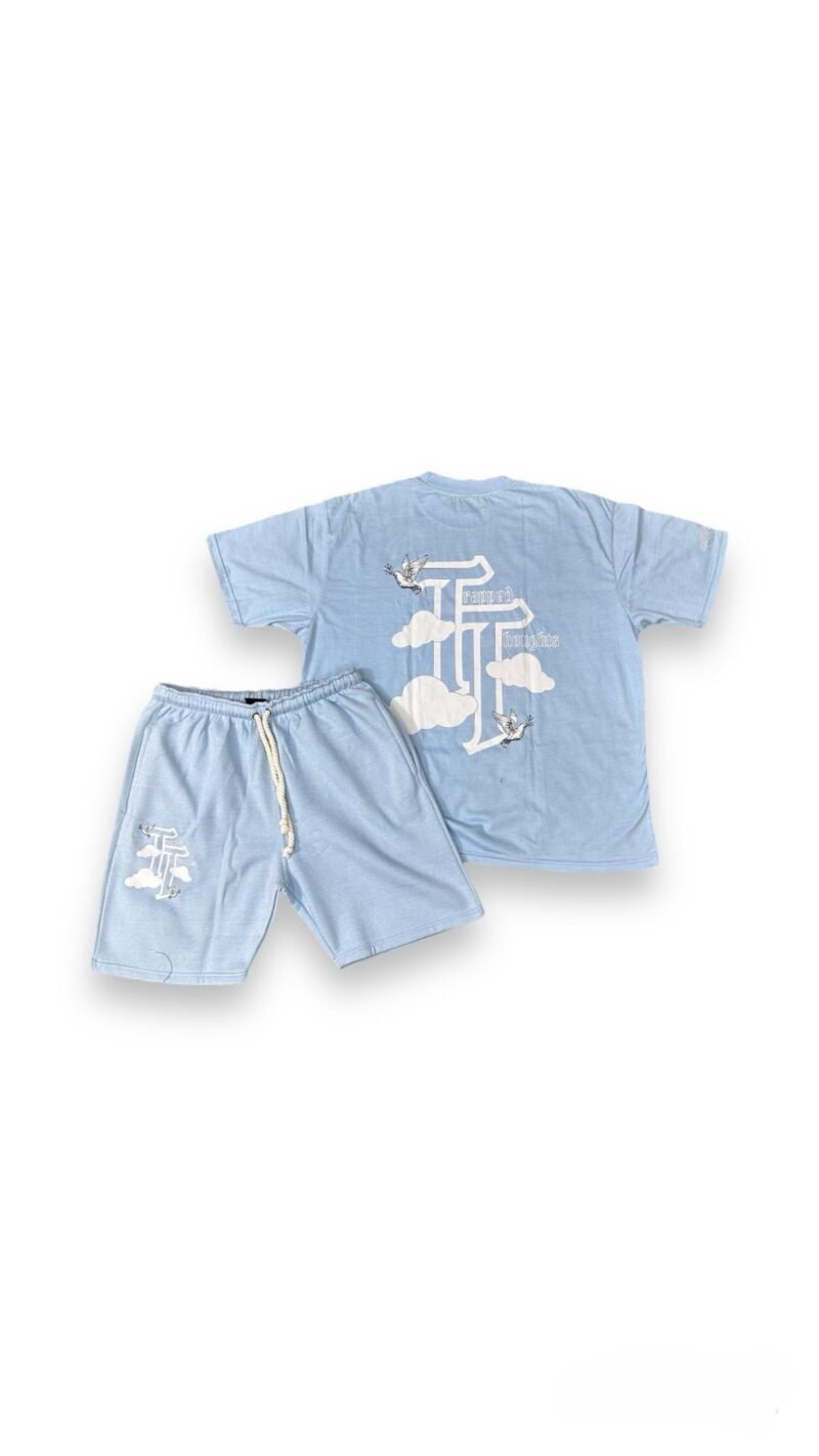 Dove In The Clouds T-Shirt Set- Blue - Afbeelding 2